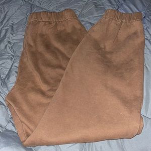 brown sweatpants